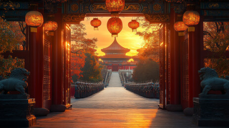 古代都城集市朝代君王皇帝上朝
