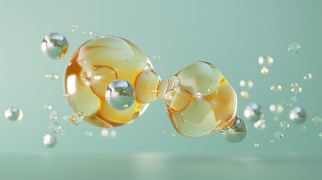 医疗科学水分子链简洁风格背景壁纸