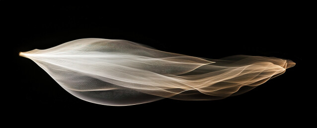 白色背景下的烟雾特写镜头