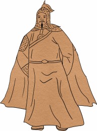 古代英雄人物扁平插画