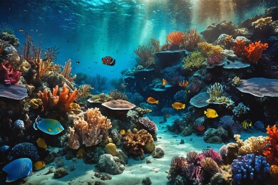 Underwater Coral Reef Scene