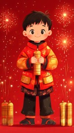 欣赏街道挂满了五彩缤纷的花灯