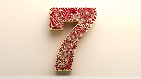 木制雕刻的倒计时字体