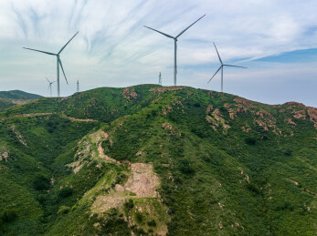 中国辽宁阜新山地风力发电