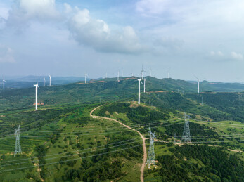 中国辽宁阜新山地风力发电