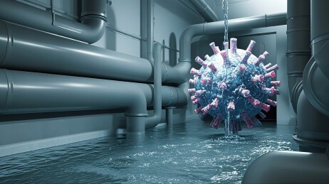 病毒污染水管系统