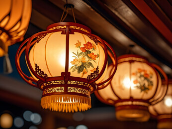 新年春节中式红灯笼场景