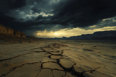 裂开的地面景观