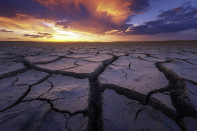 裂开的地面景观