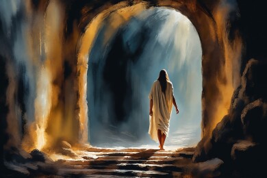 耶稣走出洞穴主题