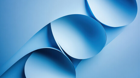 蓝色背景下抽象图案的特写镜头