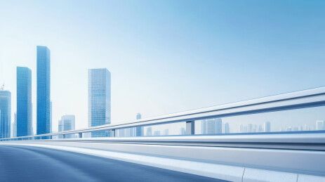 高速路护栏特写