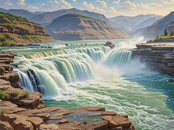 汹涌澎湃的河水