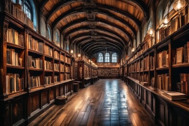 古老的图书馆主题