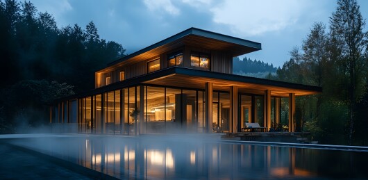 宁静祥和的温泉度假屋