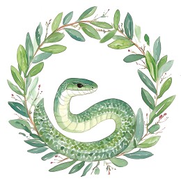水粉简约小动物花环