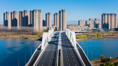 北京通州厂通路上的潮白河大桥