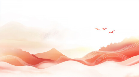 浅橘色中国风简约大气背景  