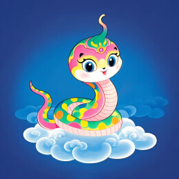 可爱的蛇宝宝插图