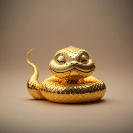 中国传统工艺花丝镶嵌蛇主题工艺品