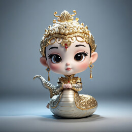 中国传统工艺花丝镶嵌蛇主题工艺品