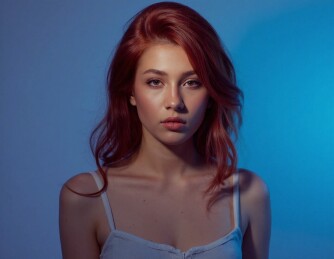 欧美时尚女模特特写肖像写真