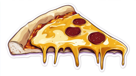 披萨美食插画