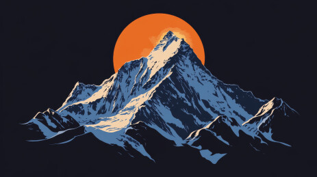 高原山脉插画