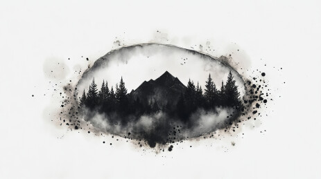 高原山脉插画
