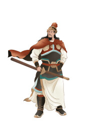 古代名人将军英雄水彩插画