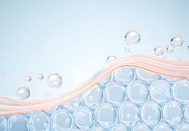 3D分子保湿肤概念插图 护肤品海报素材