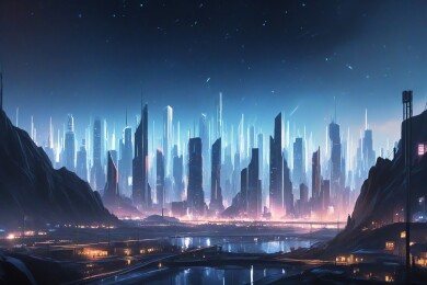 未来城市之光主题