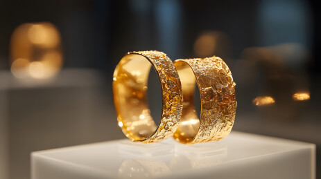 婚戒金戒特写