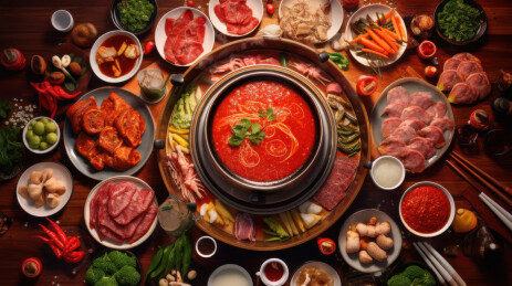 美味诱人的火锅盛宴