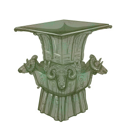 商四羊青铜方尊插画