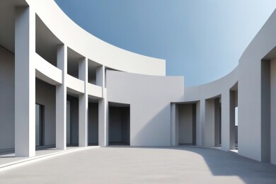 现代建筑庭院主题