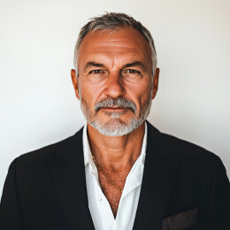 欧美人像西装老人半身形象