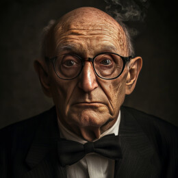 欧美人像西装老人半身形象