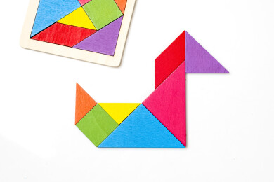 七巧板鸭子拼图