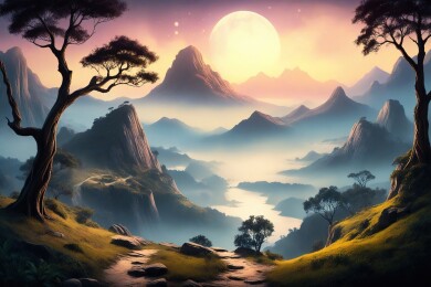 山谷满月