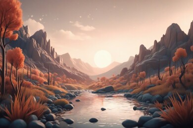  秋日山河图主题