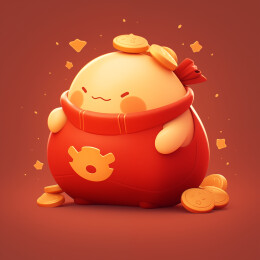 拟人卡通福宝福袋