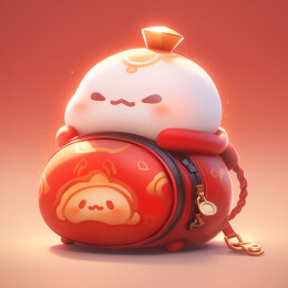 拟人卡通福宝福袋