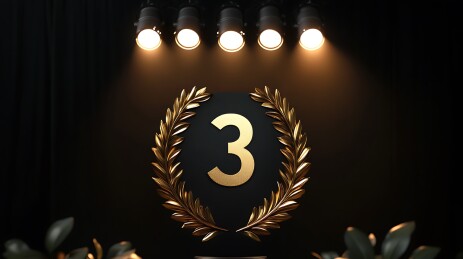 金色数字3舞台背景