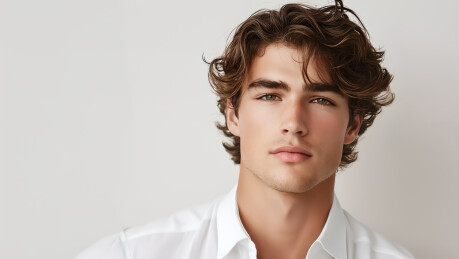 穿着白衬衫的外国男子