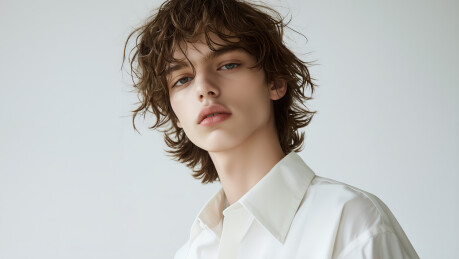 时尚帅气的外国年轻男人