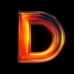 发光的字母D