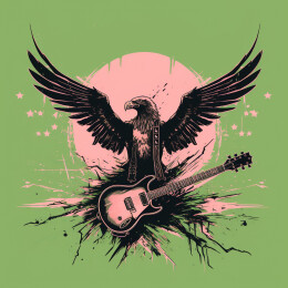 复古风格展翅飞翔的老鹰徽章头像图案