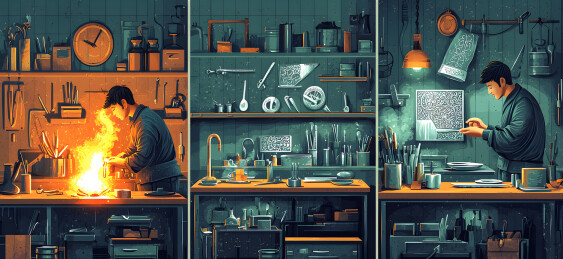 传统工艺手工制作银饰插图