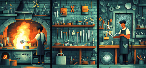 传统工艺手工制作银饰插图